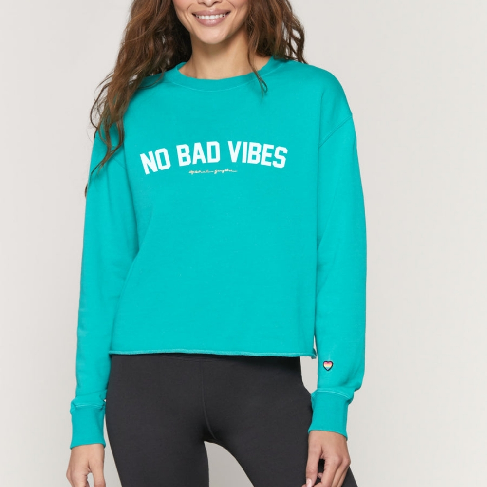 NWT Spiritual Gangster Women's Mazzy Sweatshirt- No Bad Vibes - XL